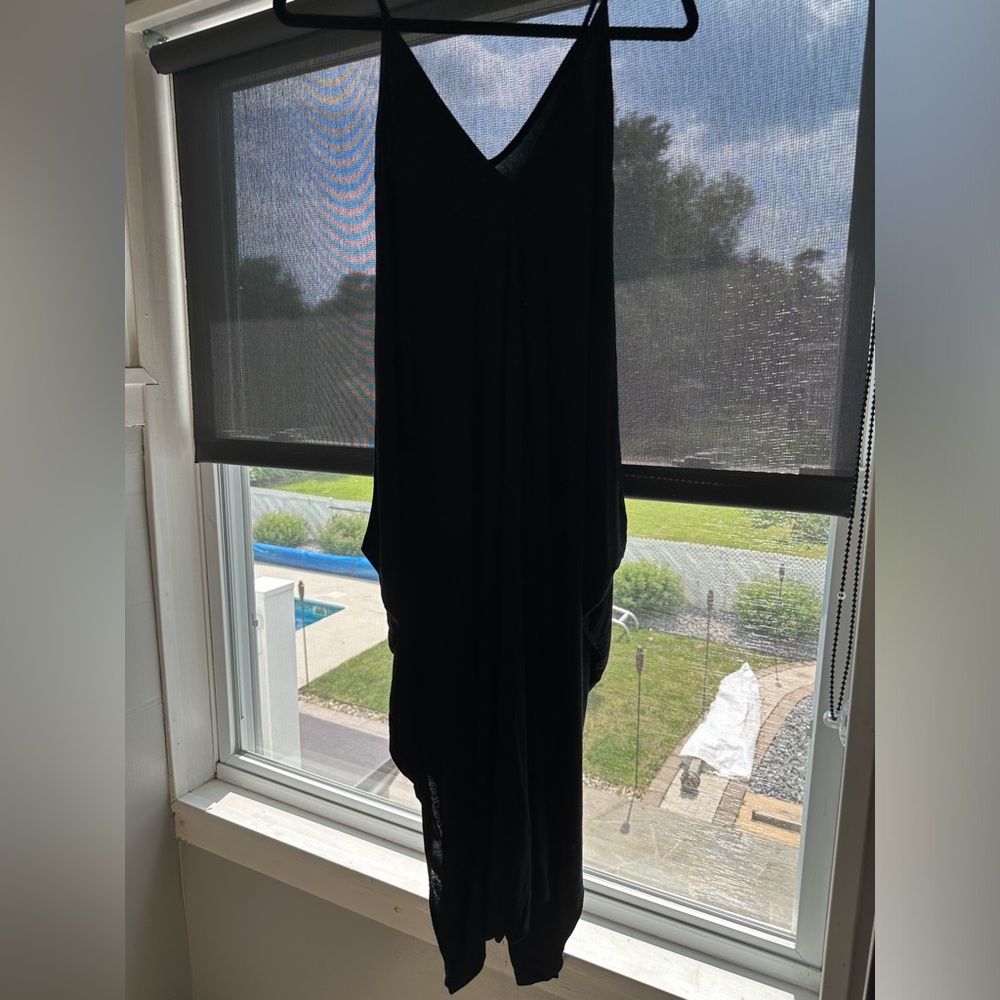 Black, flowy long dress